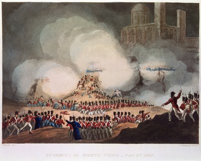 Storming of Monte Video, 3rd February, 1807, Engraved by Thomas Sutherland by William after Heath